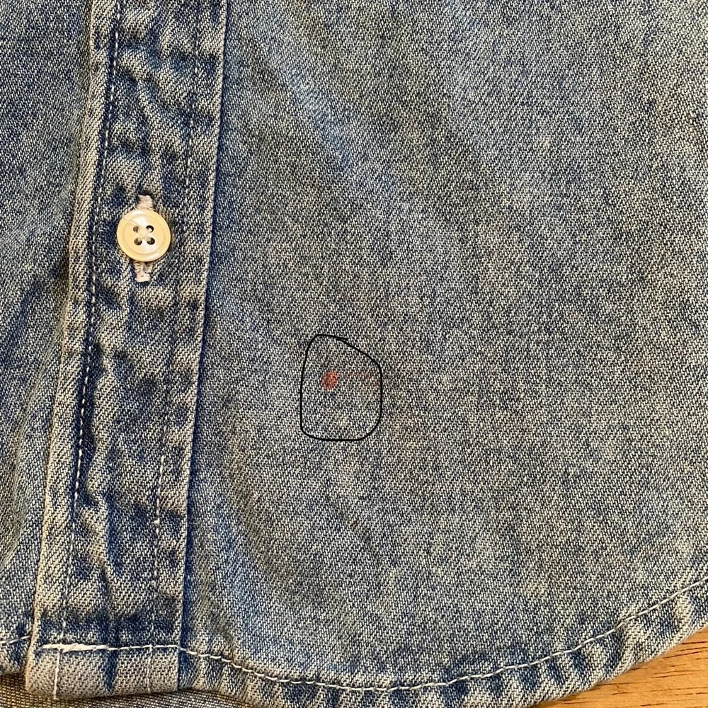 Vintage Gap Kid’s Unisex‎ XXS Heavy Cotton Denim Button Down